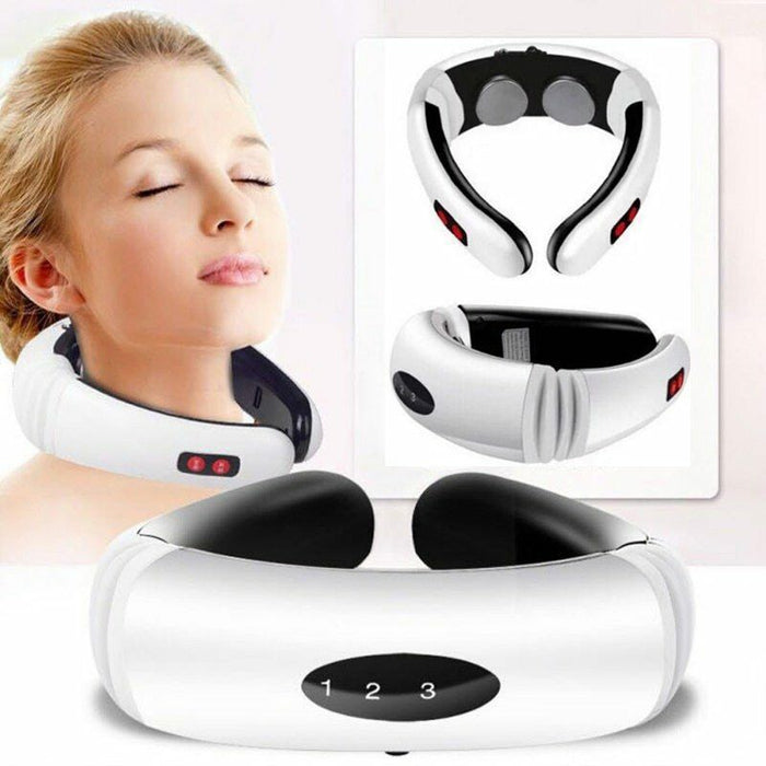 Electric neck massager with far infrared thermal pain relief tool & health care