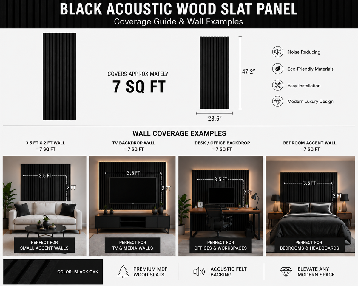 Luxury Black Oak Panels